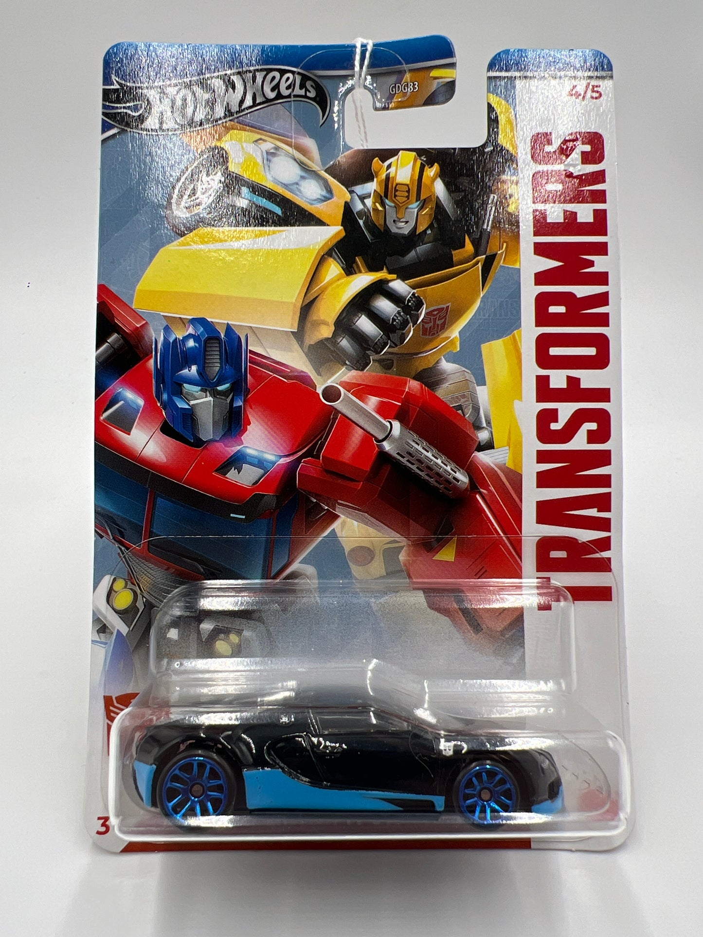 2024 Hot Wheels Transformers #4 Bugatti Veyron Black/Blue 159i