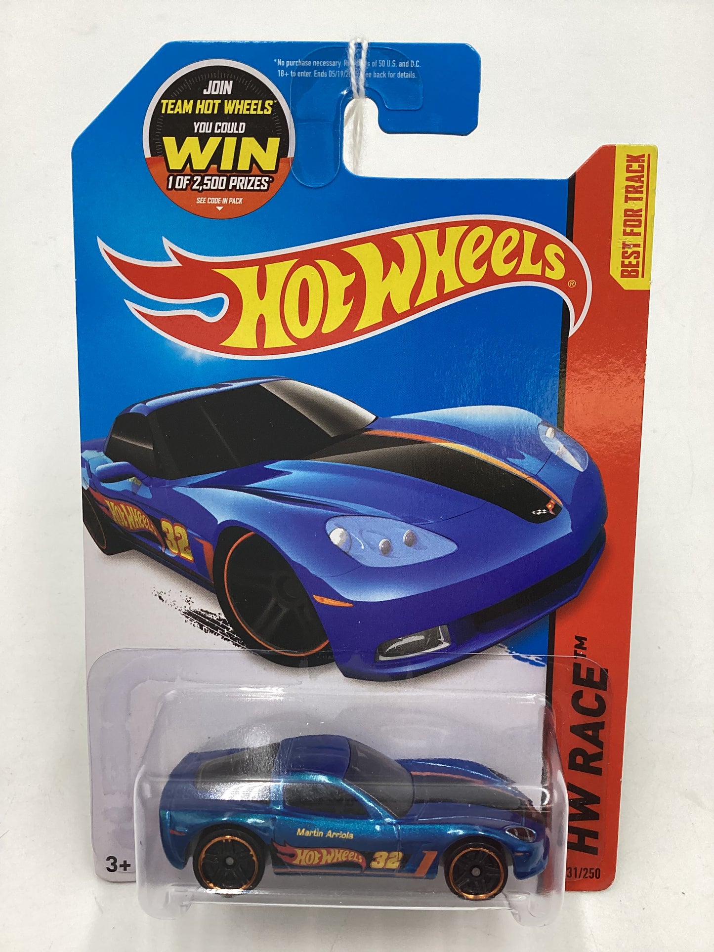 2015 Hot Wheels HW Race #131 Corvette C6 Blue 15B