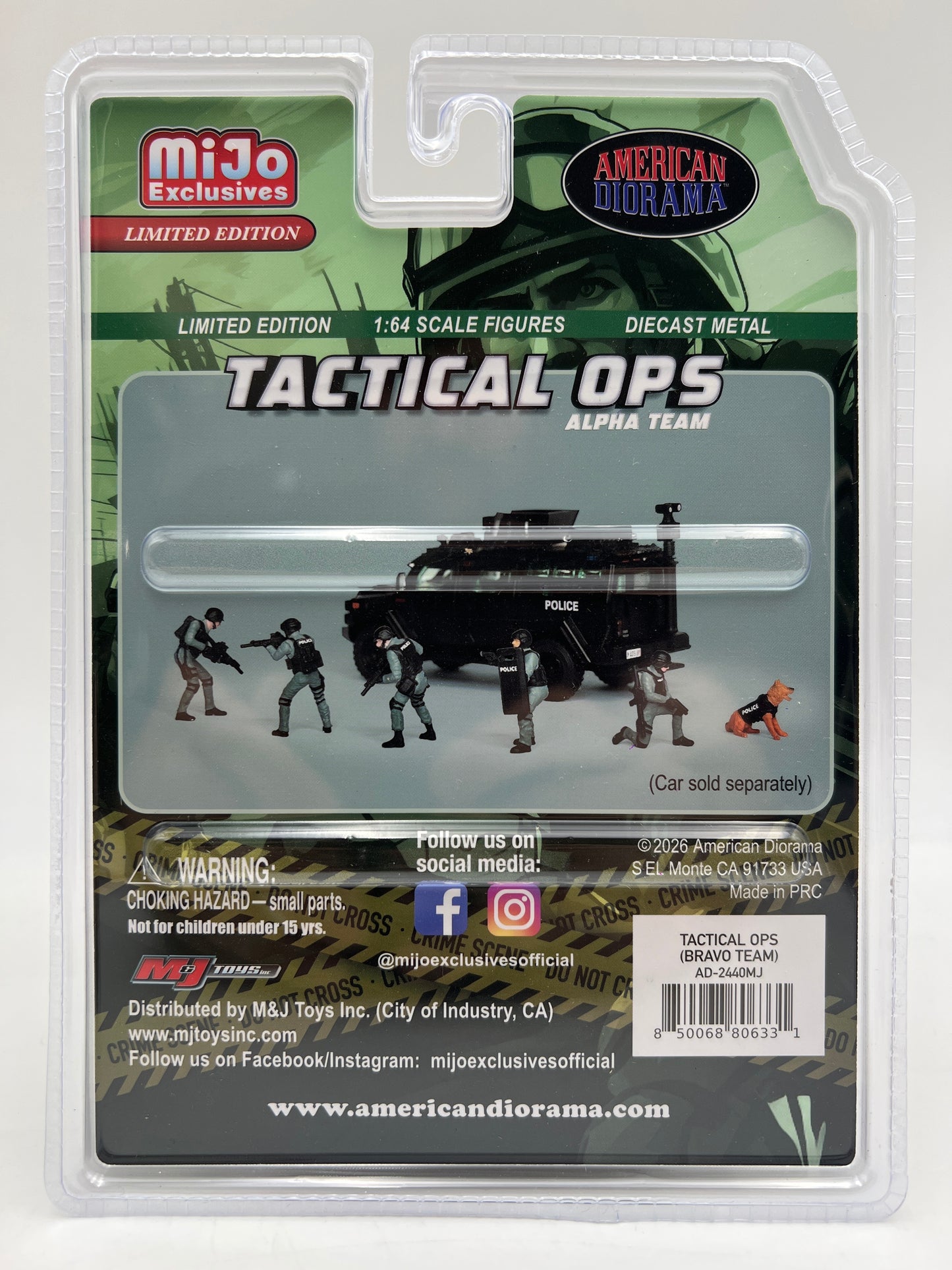 American Diorama MiJo Exclusives 1:64 Tactical Ops Alpha Team