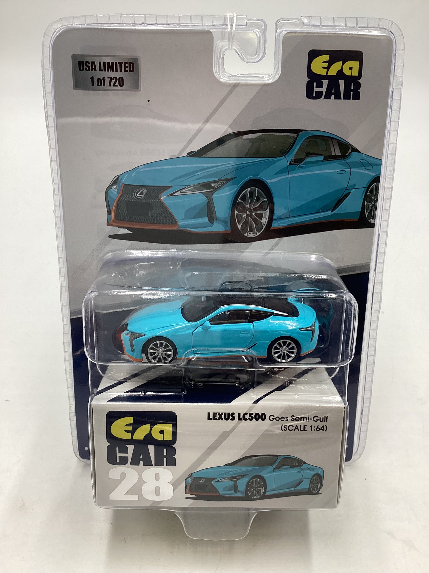 ERA Car US Limited 1/720 #28 Lexus LC500 Goes Semi Gulf 178B