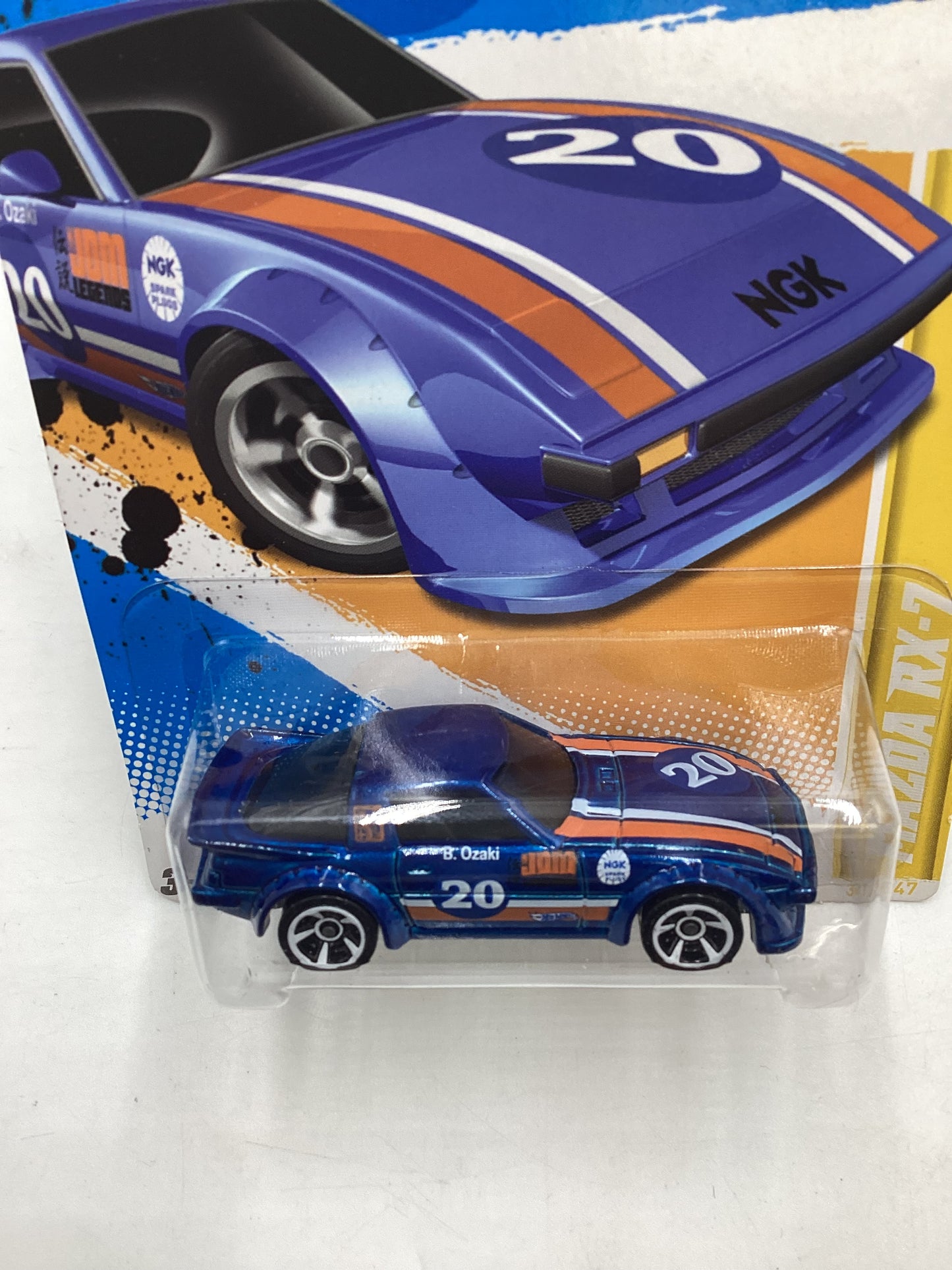 2012 Hot Wheels New Models #31 Mazda RX-7 Blue 86D