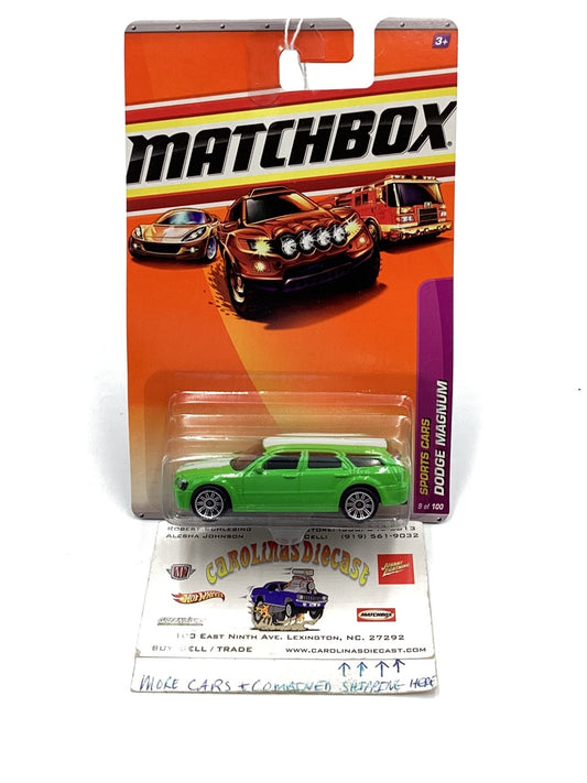 Matchbox 2010 #9 Dodge Magnum green 57A