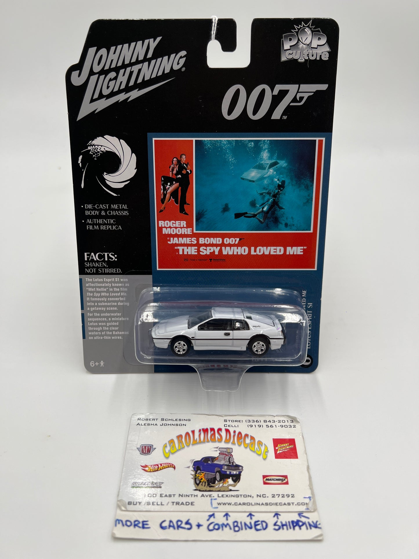 Johnny Lightning Pop Culture 007 The Spy Who Loved Me Release 2 #6 Lotus Esprit S1 White 232D