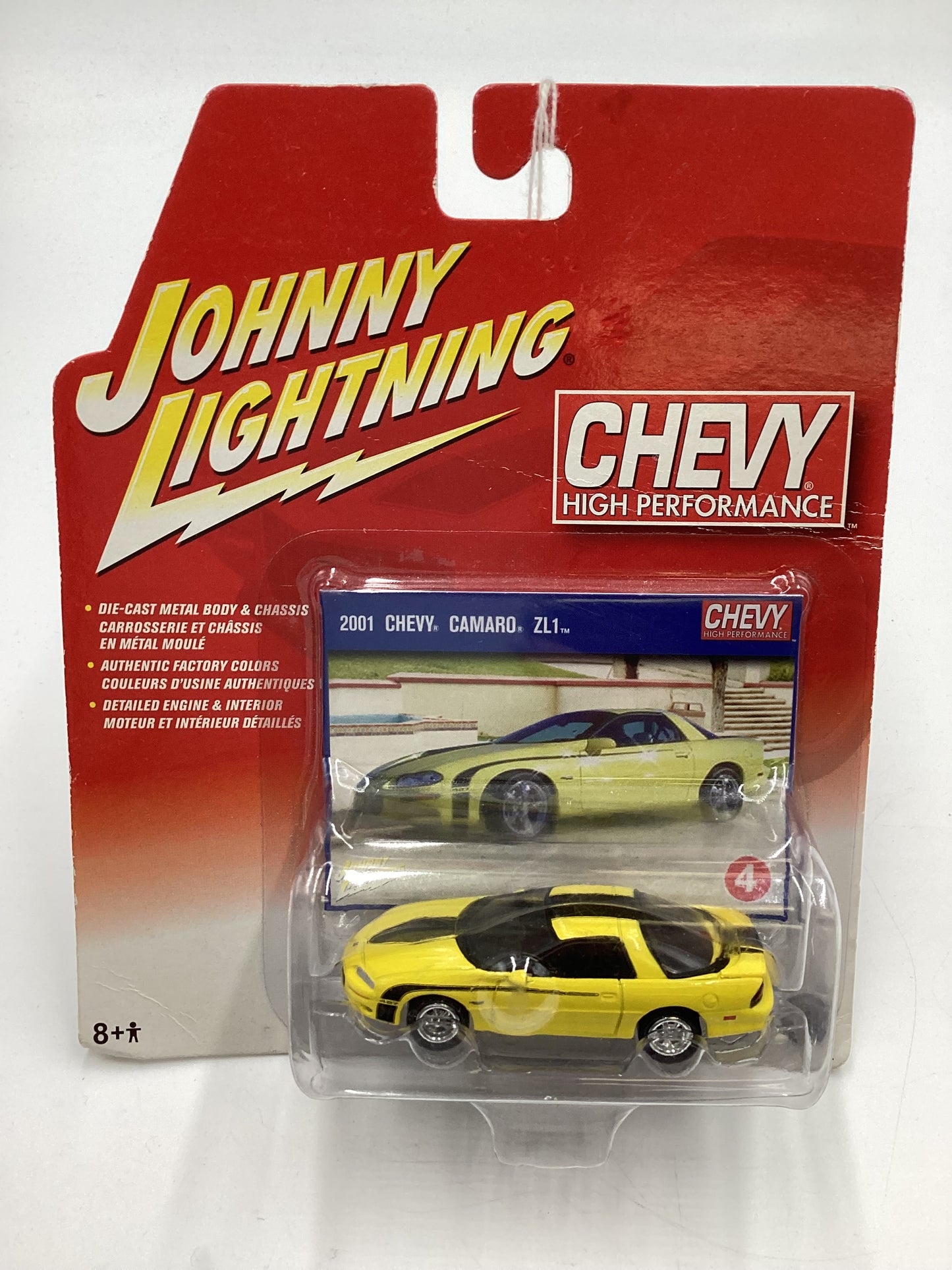 Johnny Lightning Chevy High Performance #4 2001 Chevy Camaro ZL1 Yellow