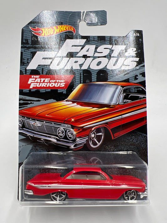 Hot Wheels Fast and Furious #6 6/6 61 Chevrolet Impala Red 69D