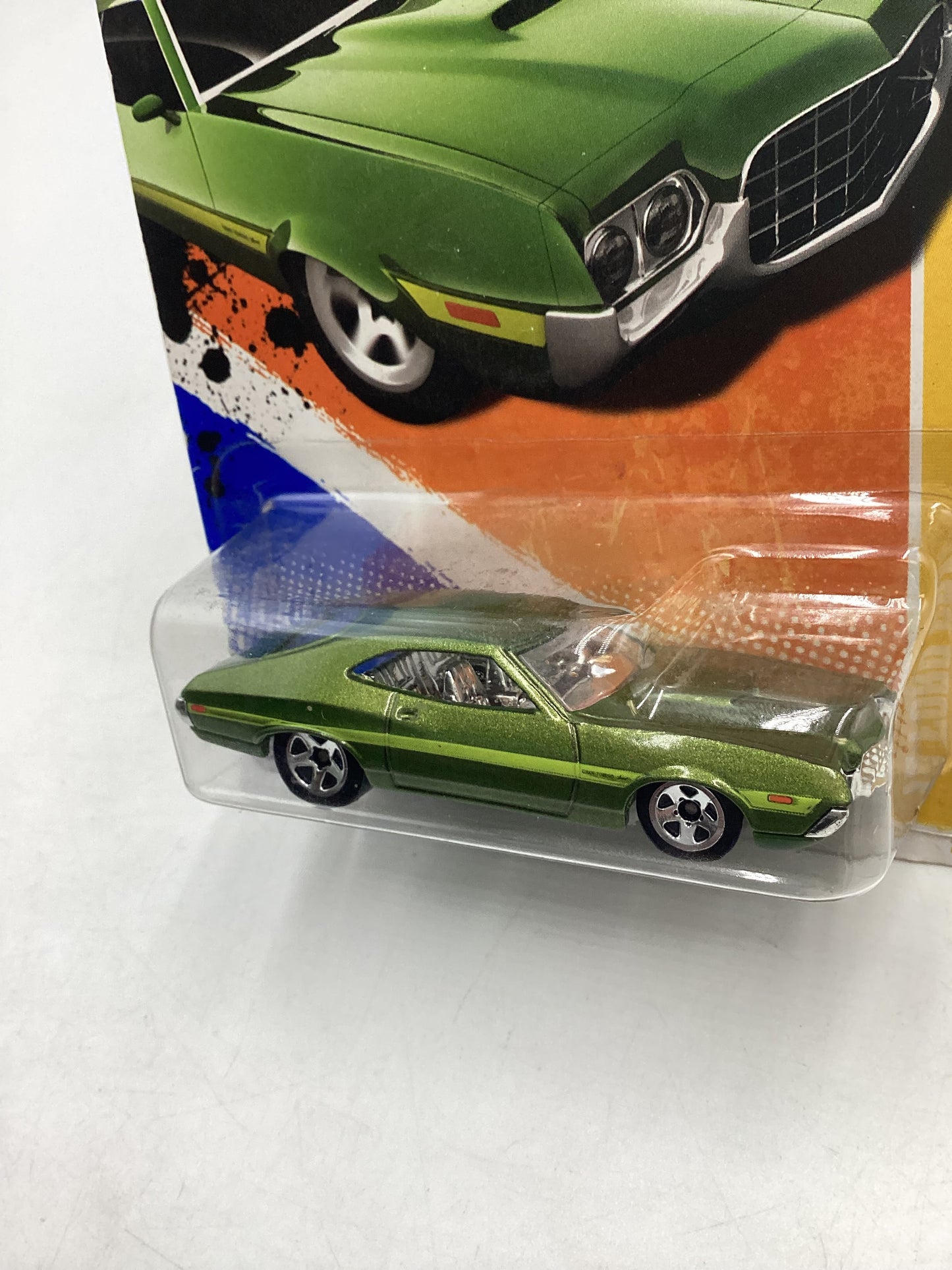 2011 Hot wheels #2 72 Ford Gran Torino Sport Green 32B