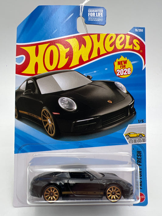 2026 Hot Wheels H Case #15 Porsche 911 Carrera T Black 98D