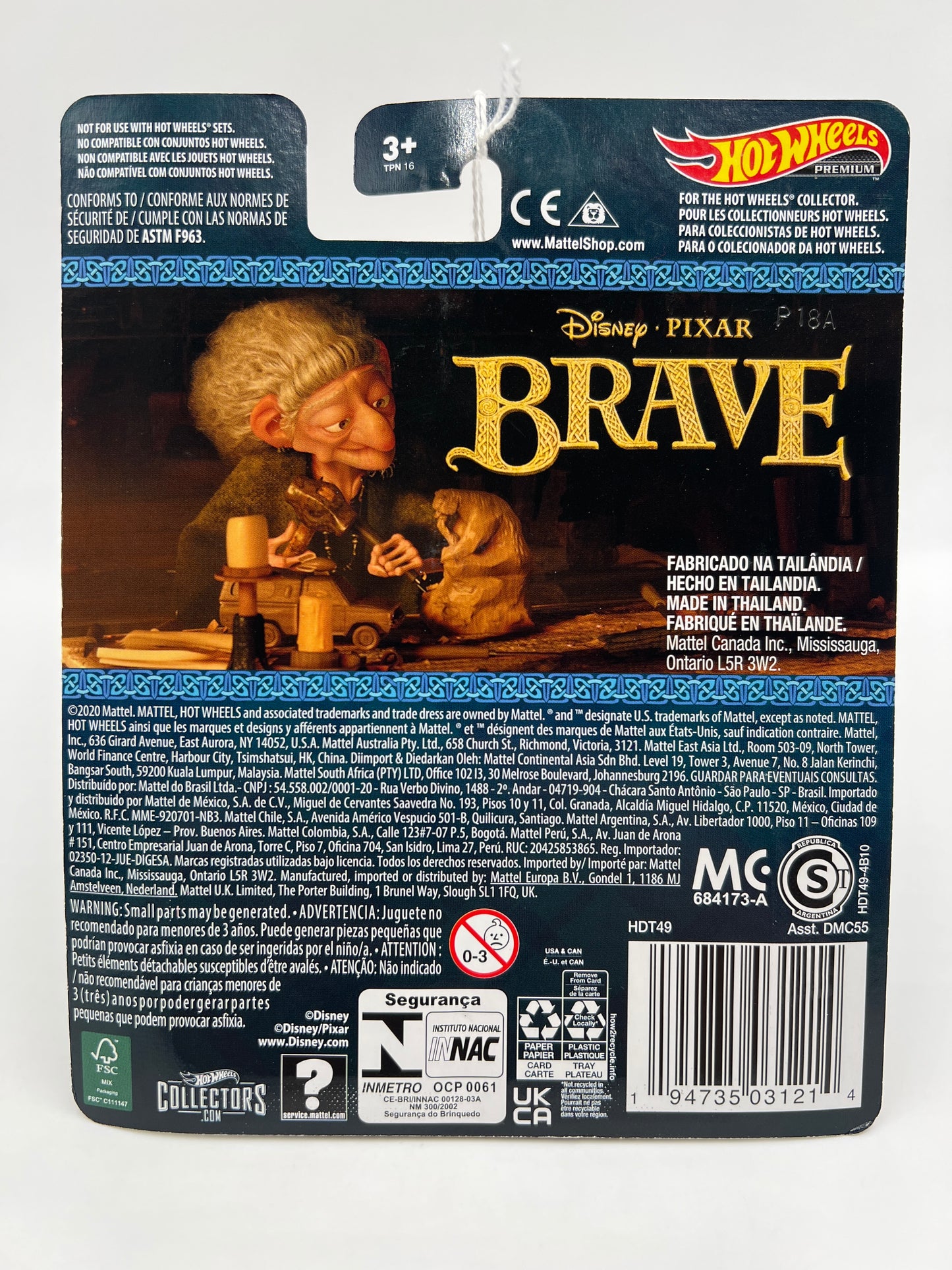 Hot Wheels Premium Disney Pixar Brave Pizza Planet Truck Wood Grain 268G