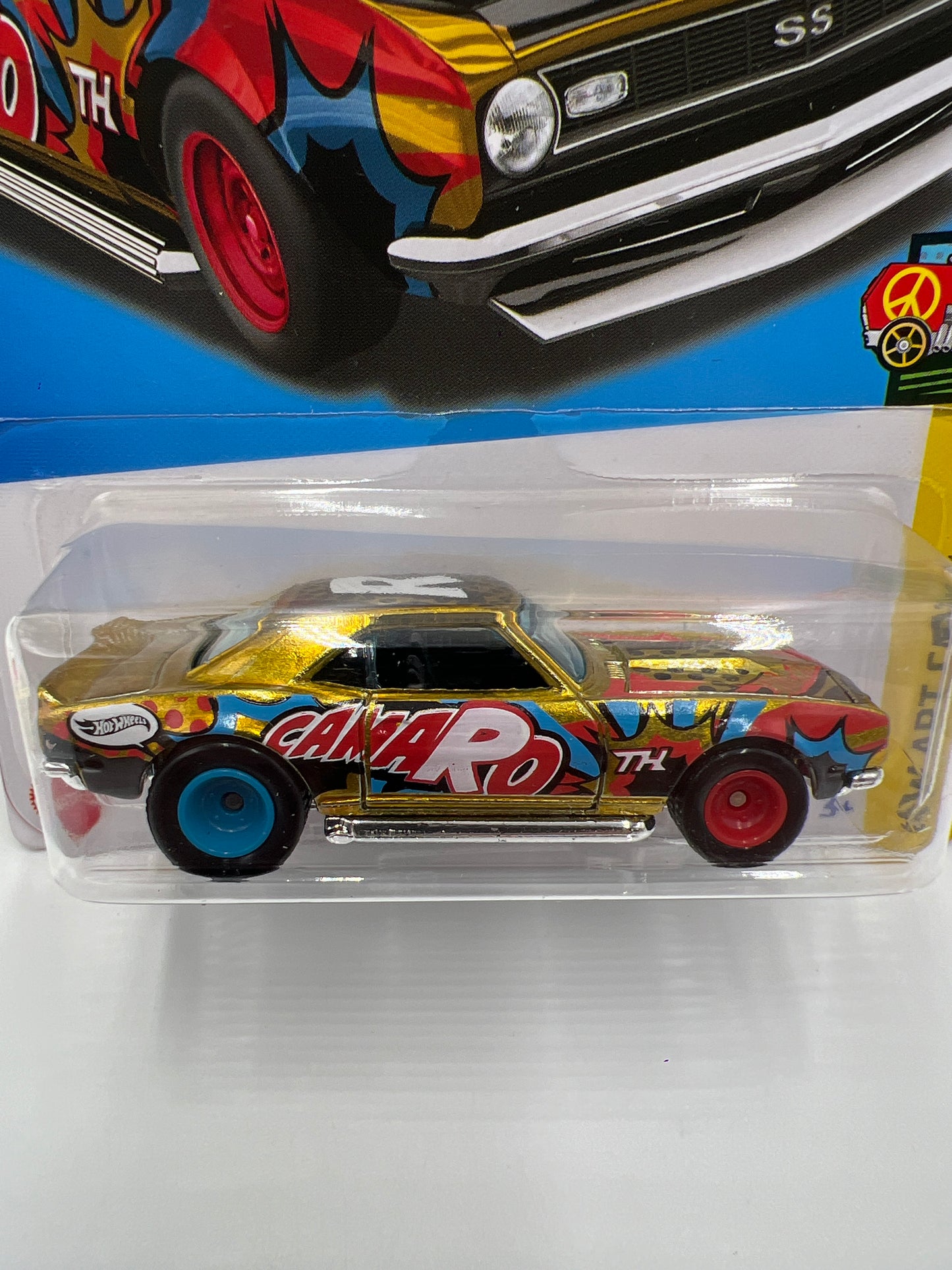 2023 Hot Wheels Super Treasure Hunt #63 68 Copo Camaro Gold W/Protector