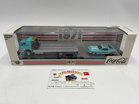 M2 Machines Auto Haulers Coca Cola 1970 Ford C-950 & 1968 Ford Mustang GT UNTY01