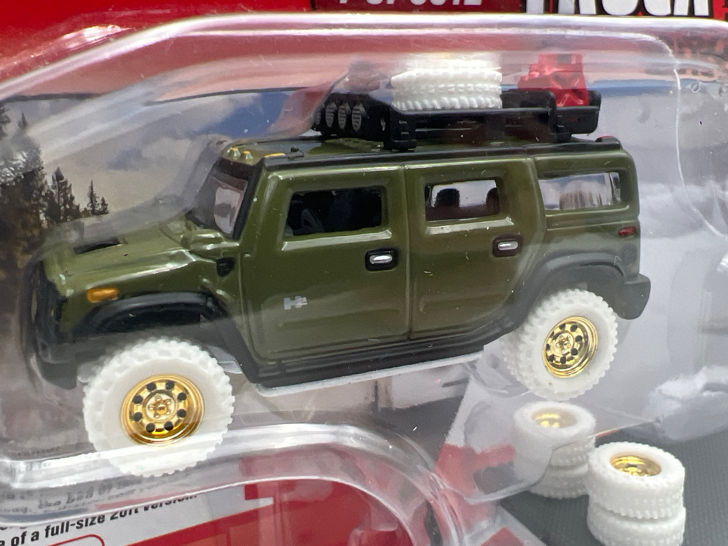 Johnny Lightning CHASE Truck And Trailer Release 1 #3 2004 Hummer H2 W/Open Car Trailer