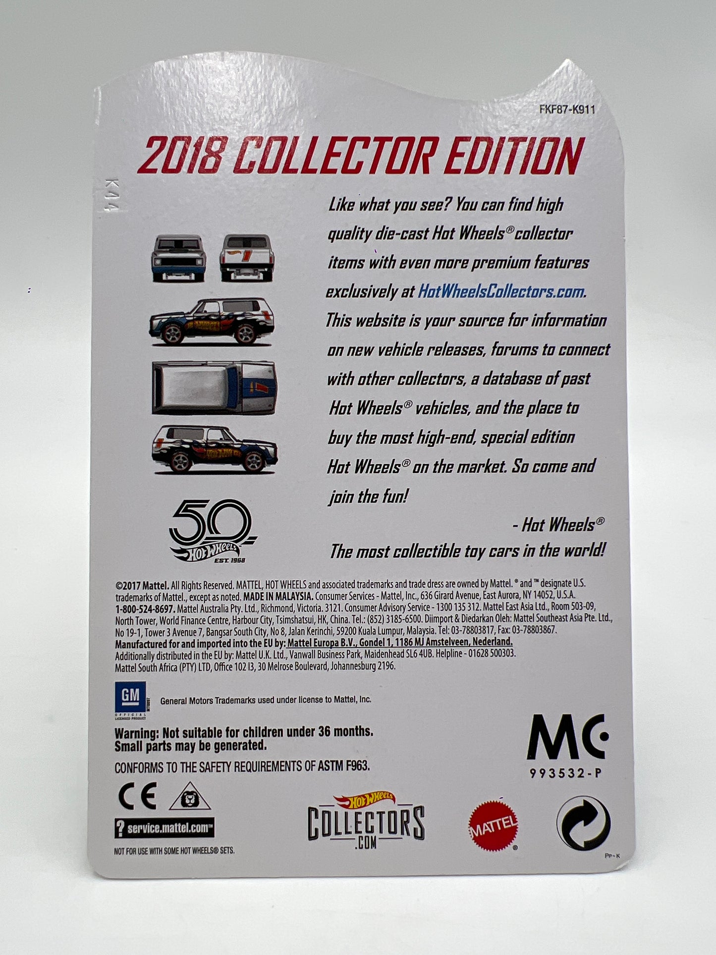 2018 Hot Wheels RLC Zamac Edition #1 70 Chevy Blazer W/Protector