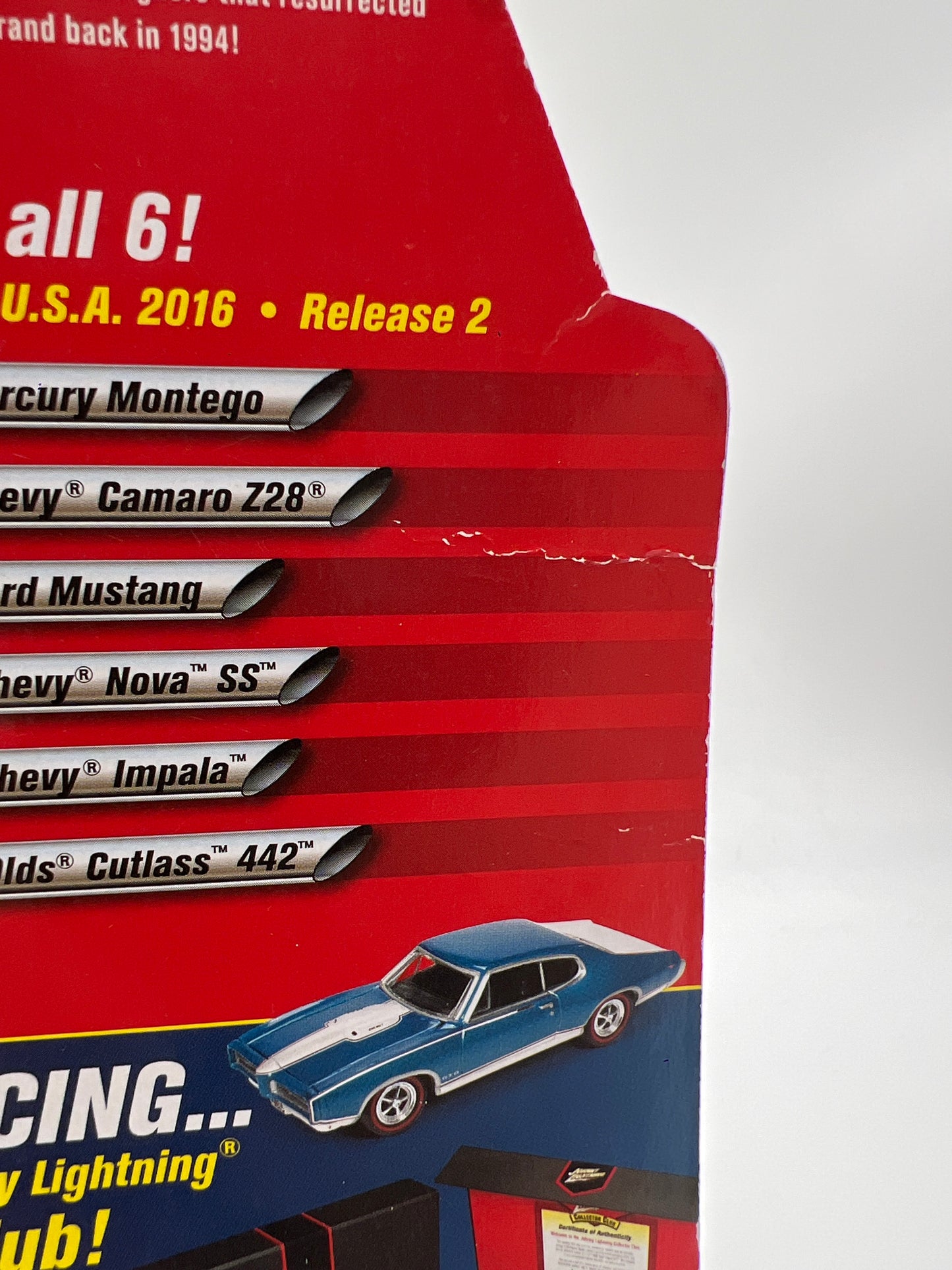 Johnny Lightning Muscle Cars USA #12 Release 2 Version D 1/1836 1969 Olds Cutlass 442 Silver VHTF
