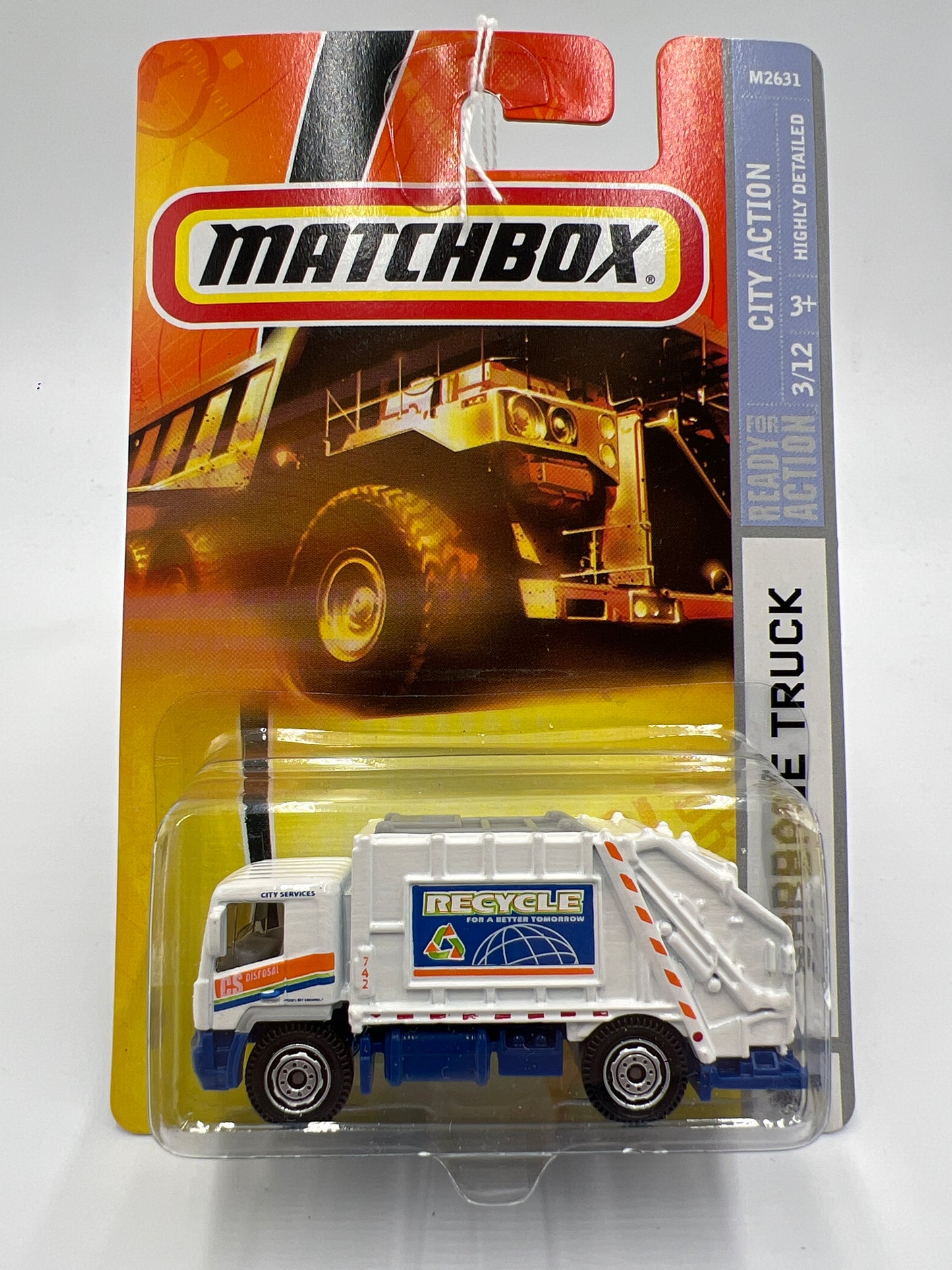 Matchbox #47 City Action Garbage Truck White 209B