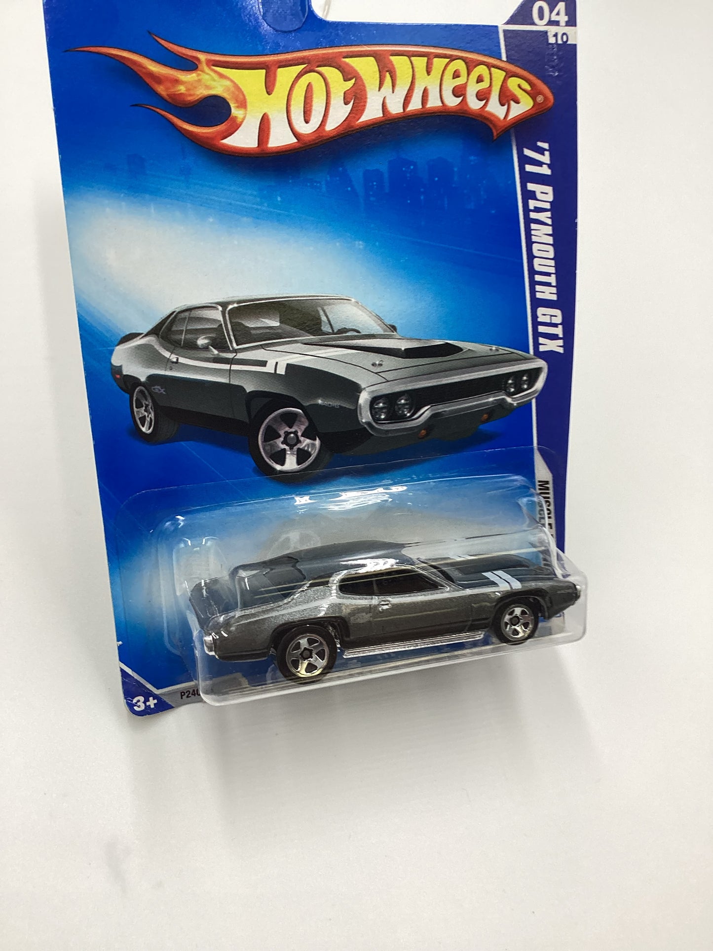 2009 Hot Wheels #079 71 Plymouth GTX Gray Kmart Exclusive 239C