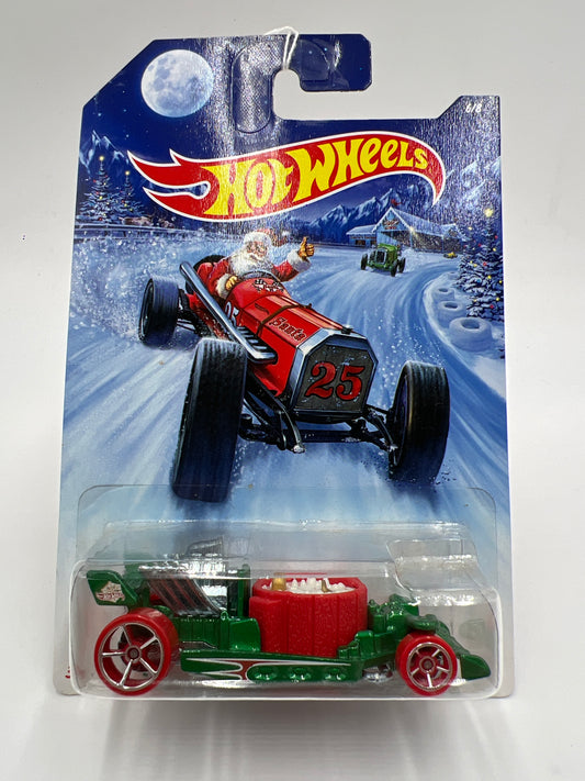 2014 Hot Wheels Holiday Hot Rods #6 Hot Tub Green/Red 150D