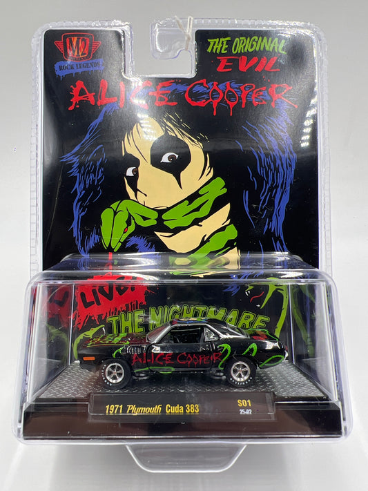 M2 Machines Rock Legends Alice Cooper 1971 Plymouth Cuda 383 Black S01