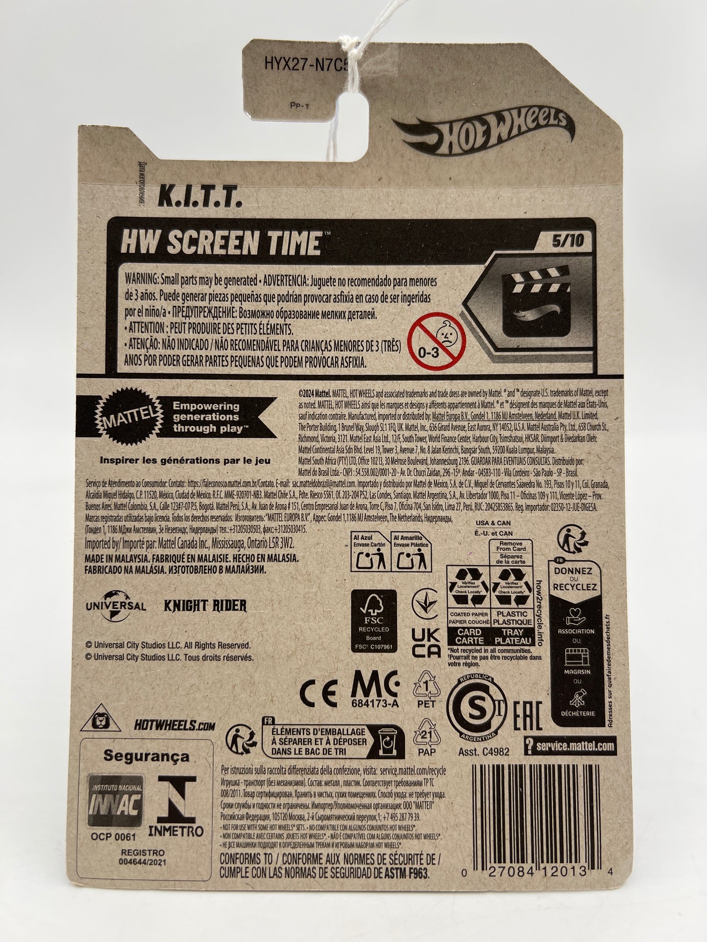2025 Hot Wheels D Case HW Screen Time #83 K.I.T.T Black 122H