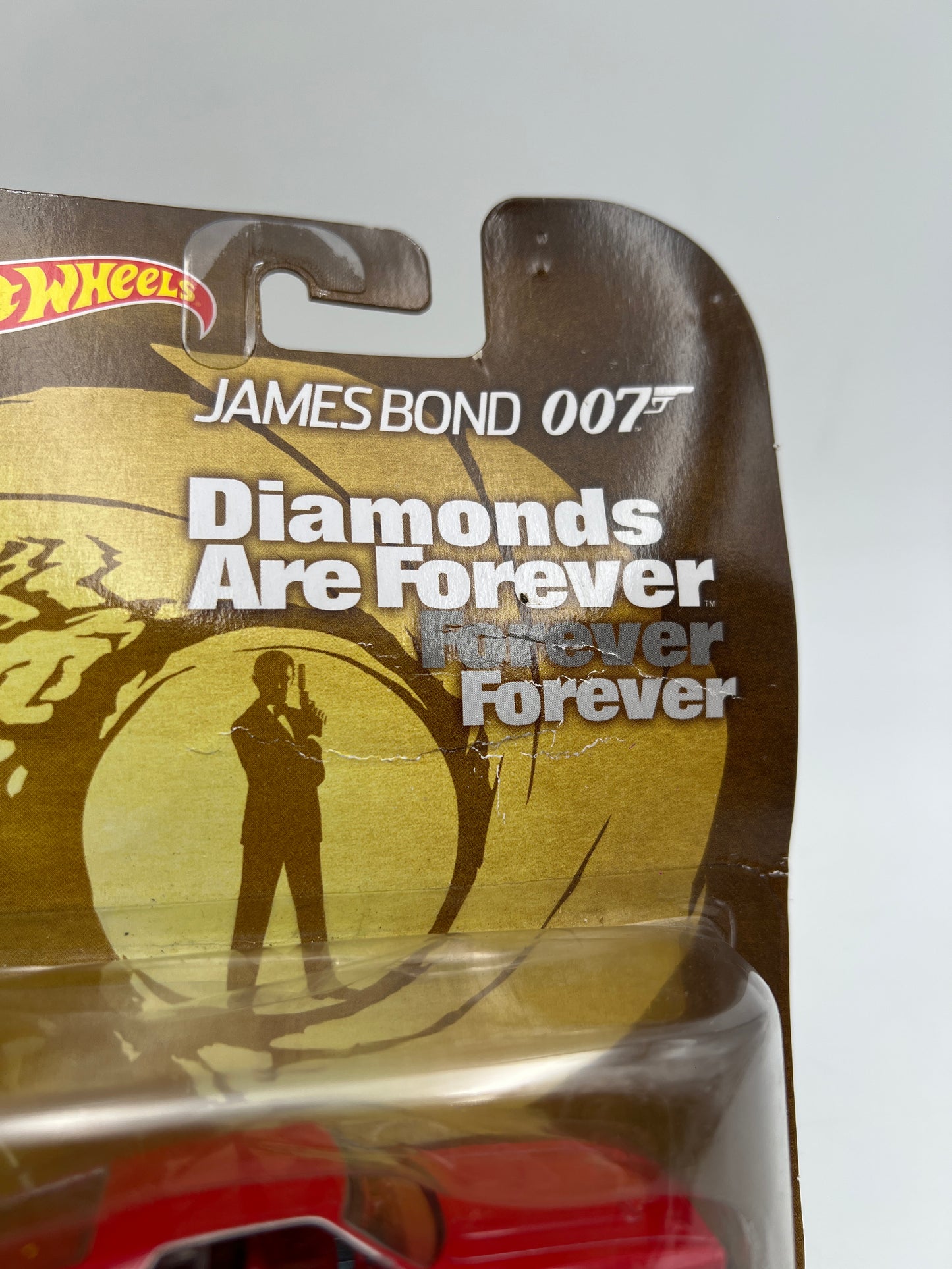 Hot Wheels Retro Entertainment 007 Diamonds Are Forever 71 Mustang Mach 1 Red Bad Card 270B