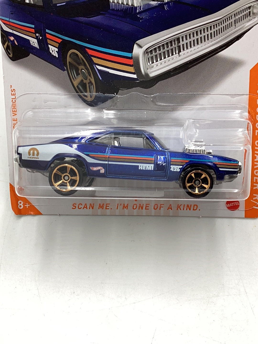 Hot Wheels ID #8 70 Dodge Charger R/T Factory Sealed sticker with protector 160i