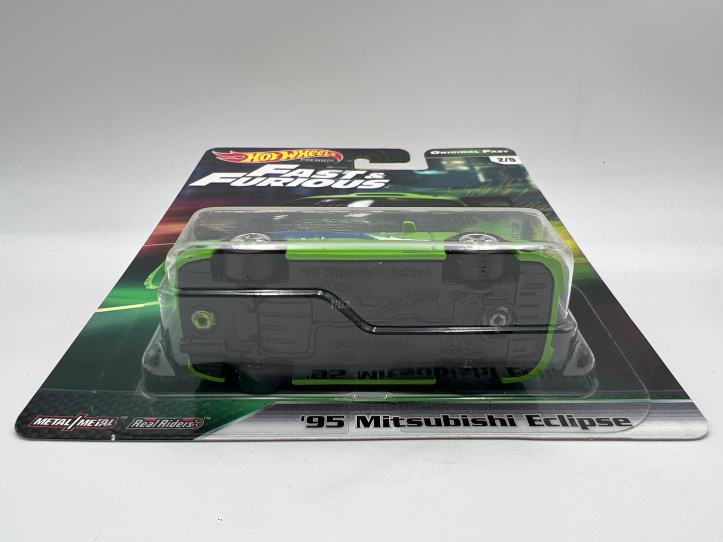 Hot Wheels Fast & Furious Original Fast #2 95 Mitsubishi Eclipse Green W/Protector