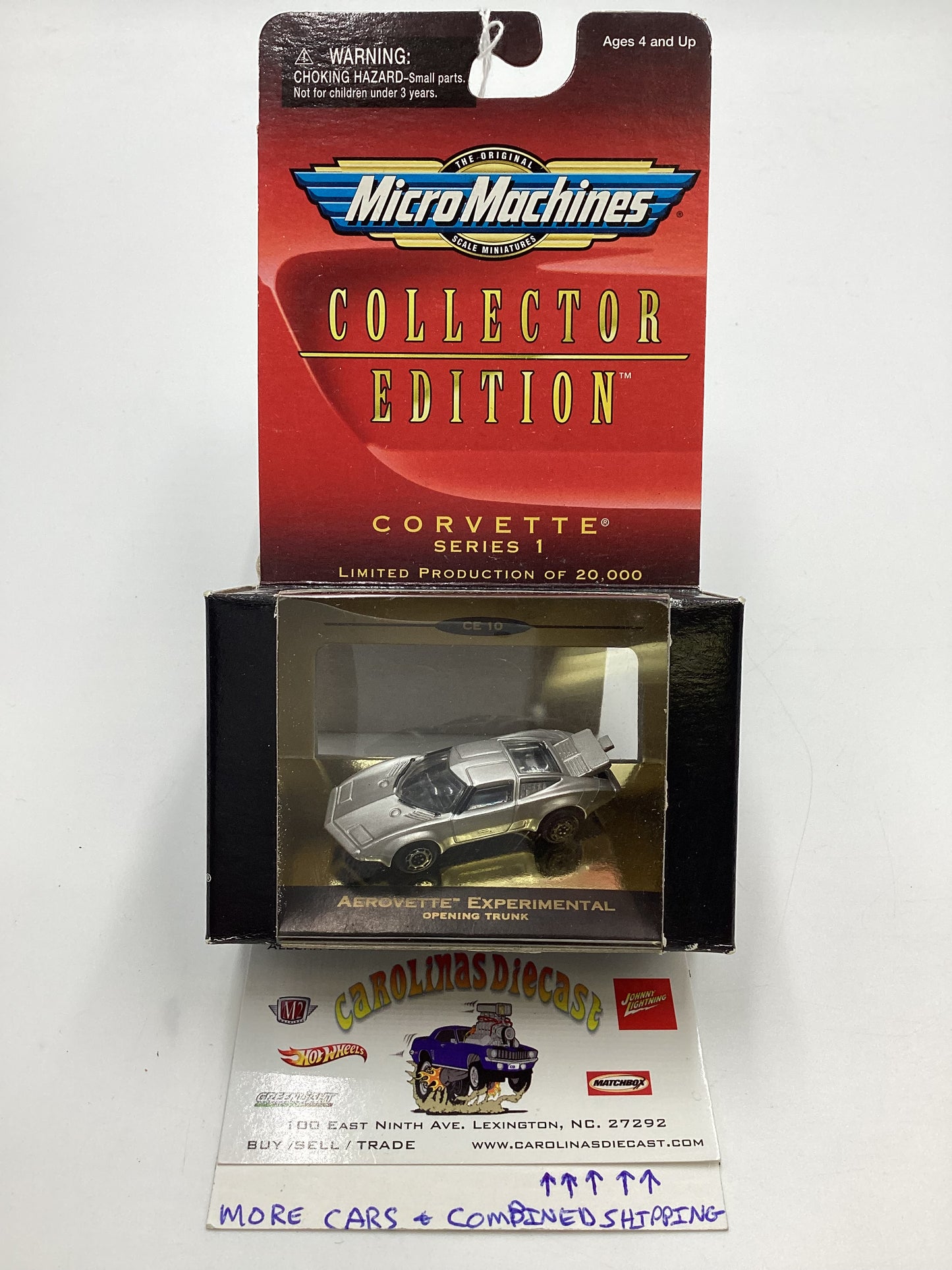 Micro Machines Collectors Edition Corvette Series 1 1967 Aerovette Experimental Silver 1/20000 SR CE 10