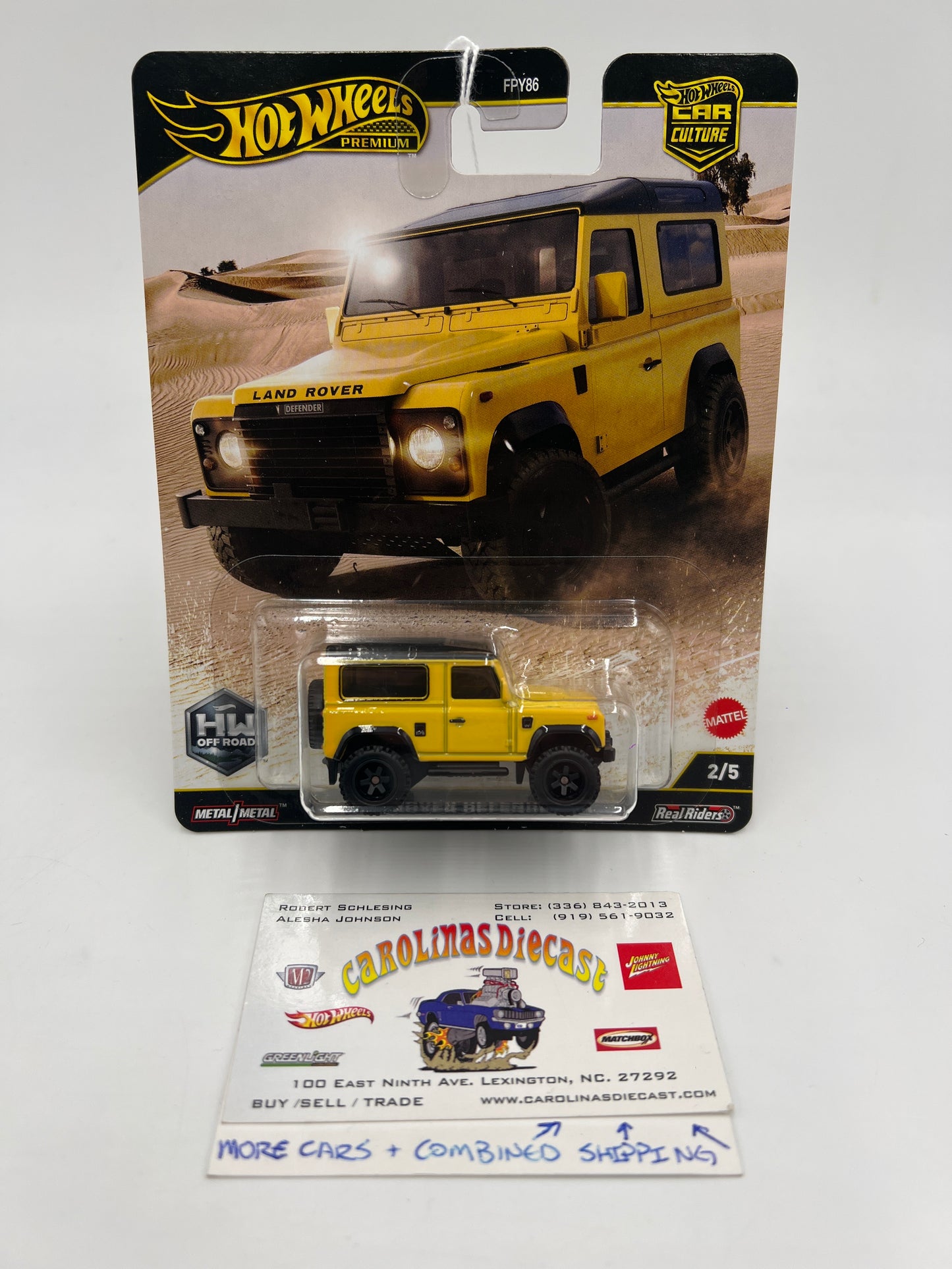 2025 Hot Wheels Car Culture HW Off Road #2 Land Rover Defender 90 Yellow 253B