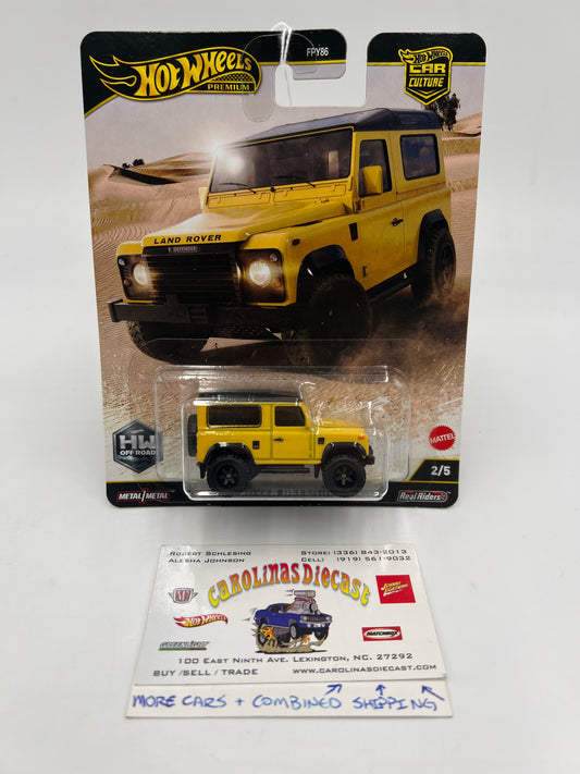 2025 Hot Wheels Car Culture HW Off Road #2 Land Rover Defender 90 Yellow 253B