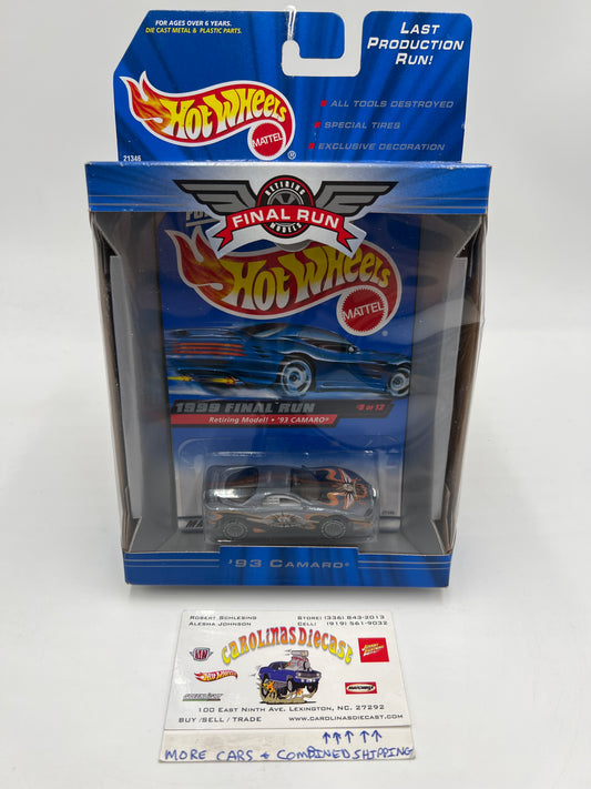 1999 Hot Wheels Final Run #8 93 Camaro Gray W/Real Riders