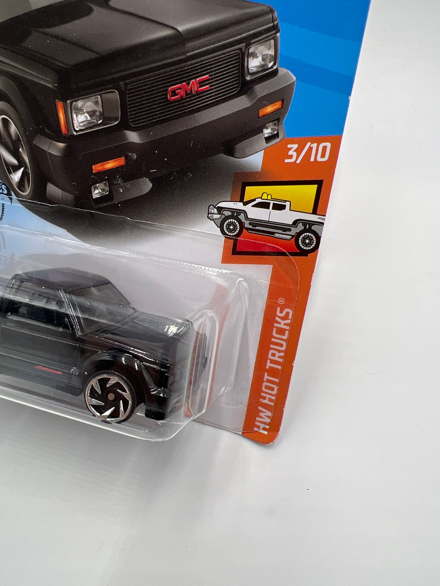 2020 Hot Wheels Hot Trucks #150 91 GMC Syclone Black Cracked/Loose Blister SR