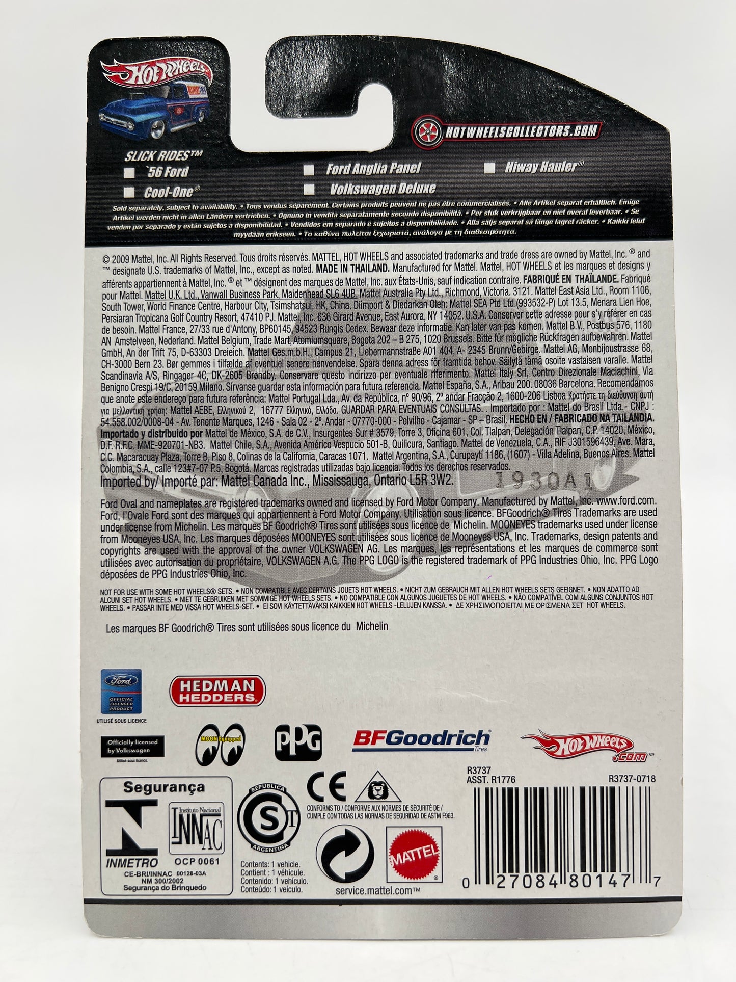 Hot Wheels Premium Delivery Slick Rides #17 Volkswagen Deluxe Blue PPG W/Protector