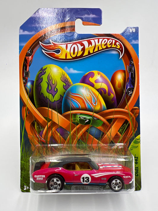 2013 Hot Wheels Easter Series #1 Olds 442 Pink W/Protector