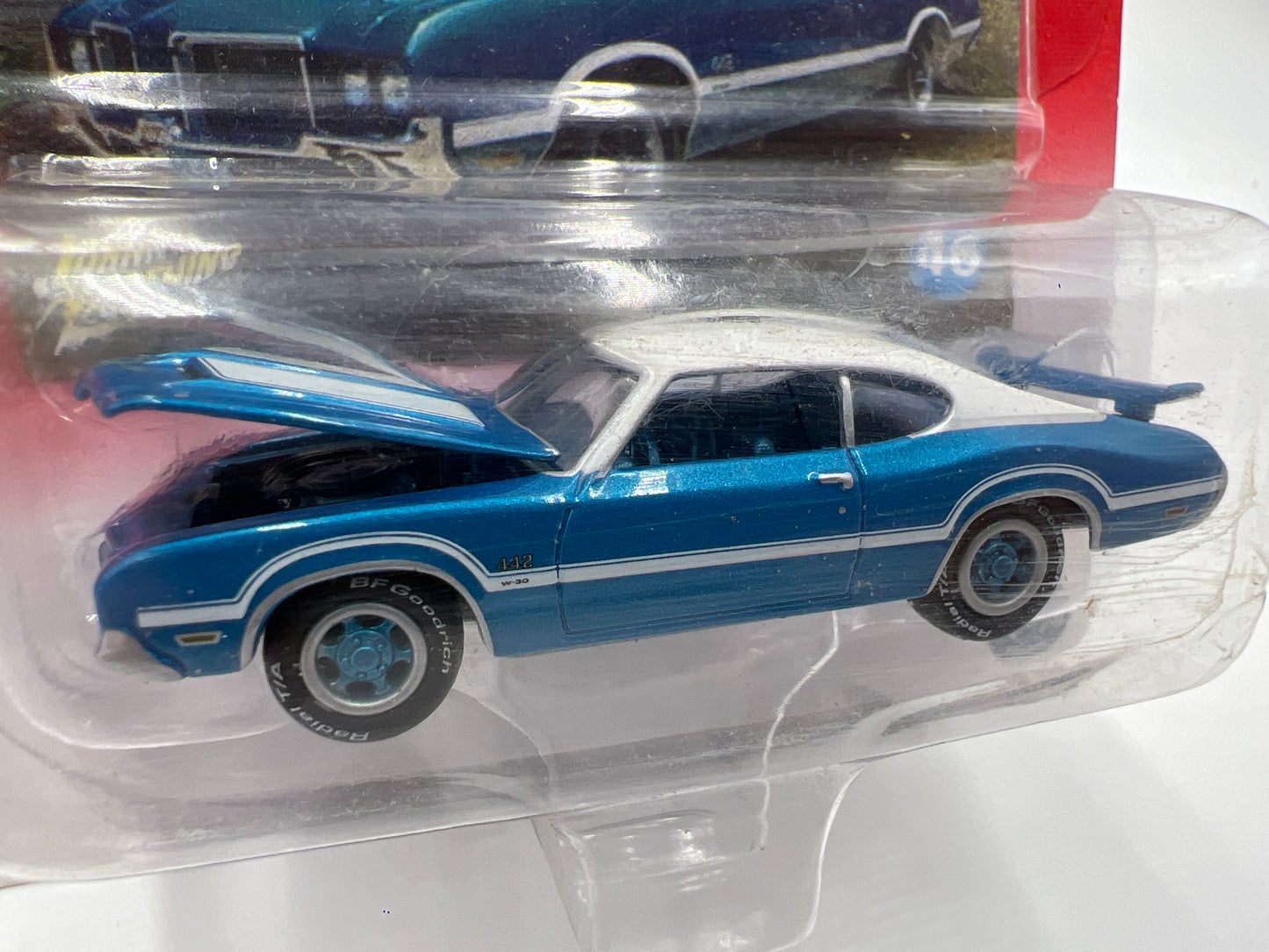 Johnny Lightning Muscle Cars USA #46 1972 Olds Cutlass Blue
