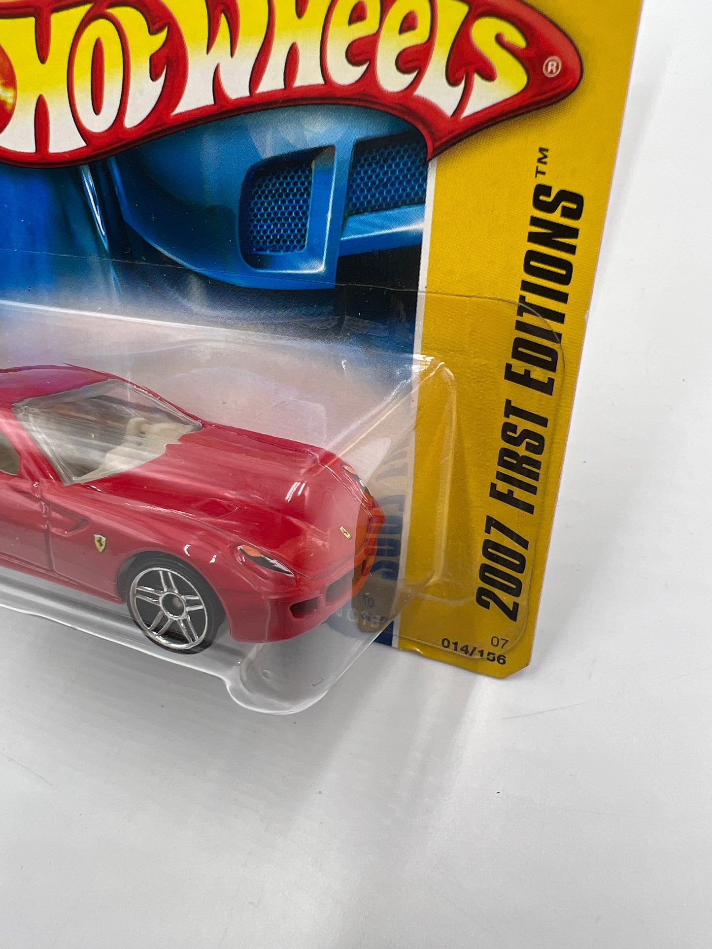 2007 Hot Wheels First Editions #014 Ferrari 599 GTB Red Short Card W/Protector