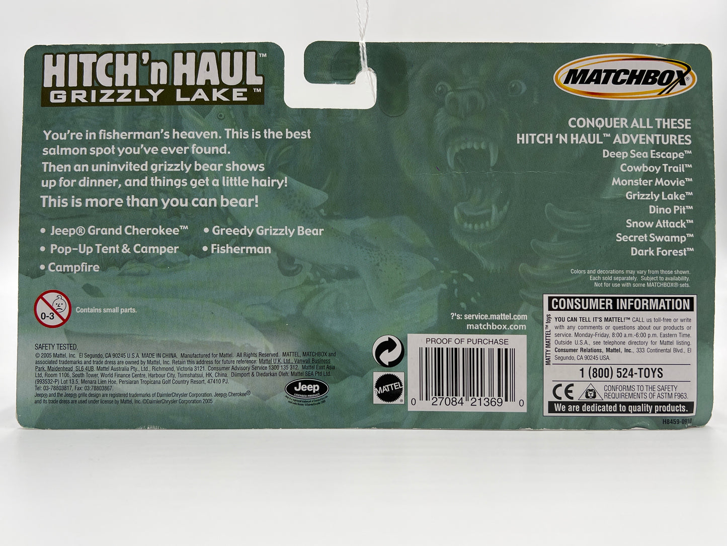 Matchbox Hitch N Haul Grizzly Lake Jeep Grand Cherokee & Pop-Up Camper