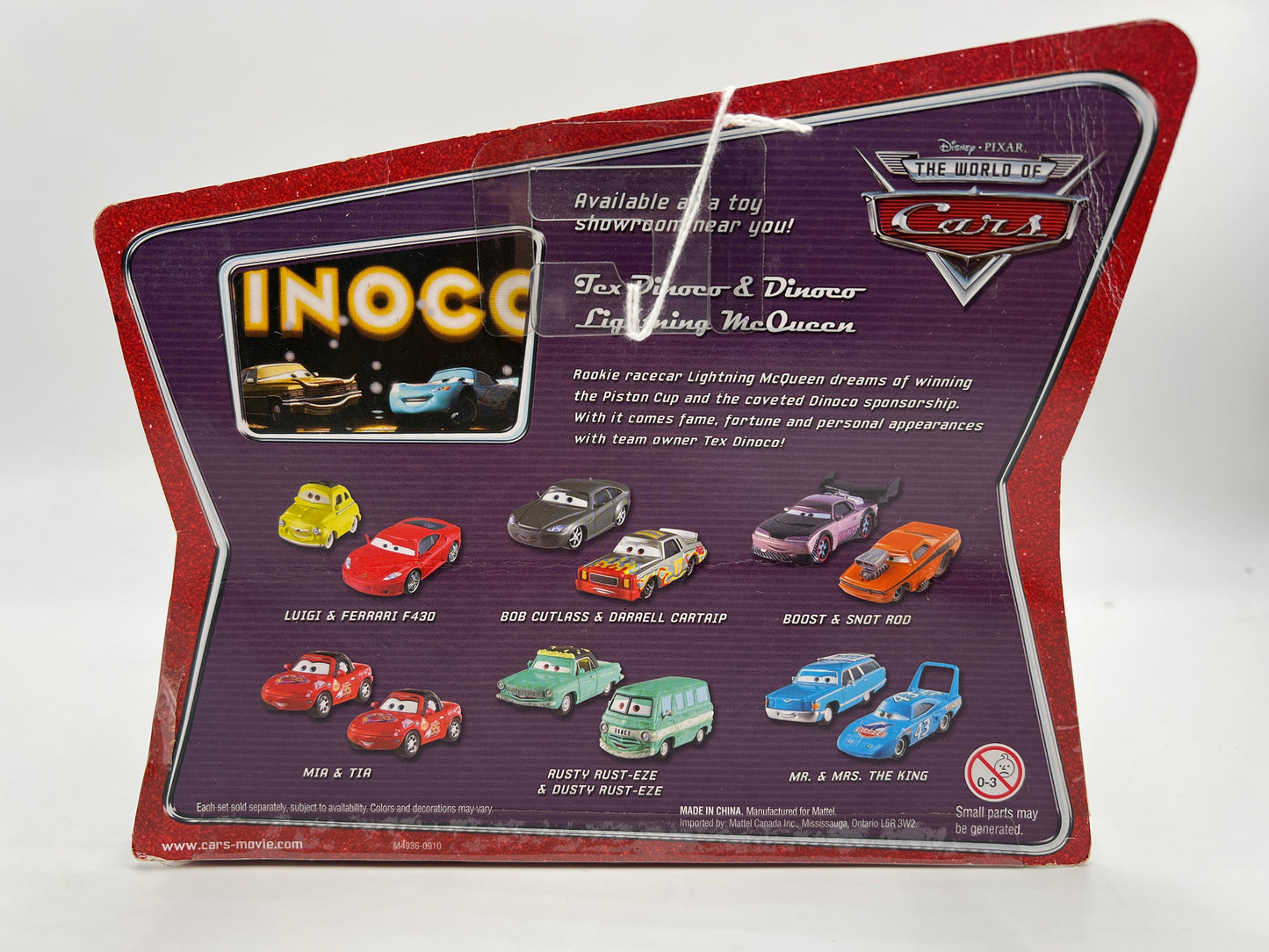 Disney Pixar The World Of Cars 2 Pack Movie Moments Tex Dinoco & Dinoco Lightning McQueen #1