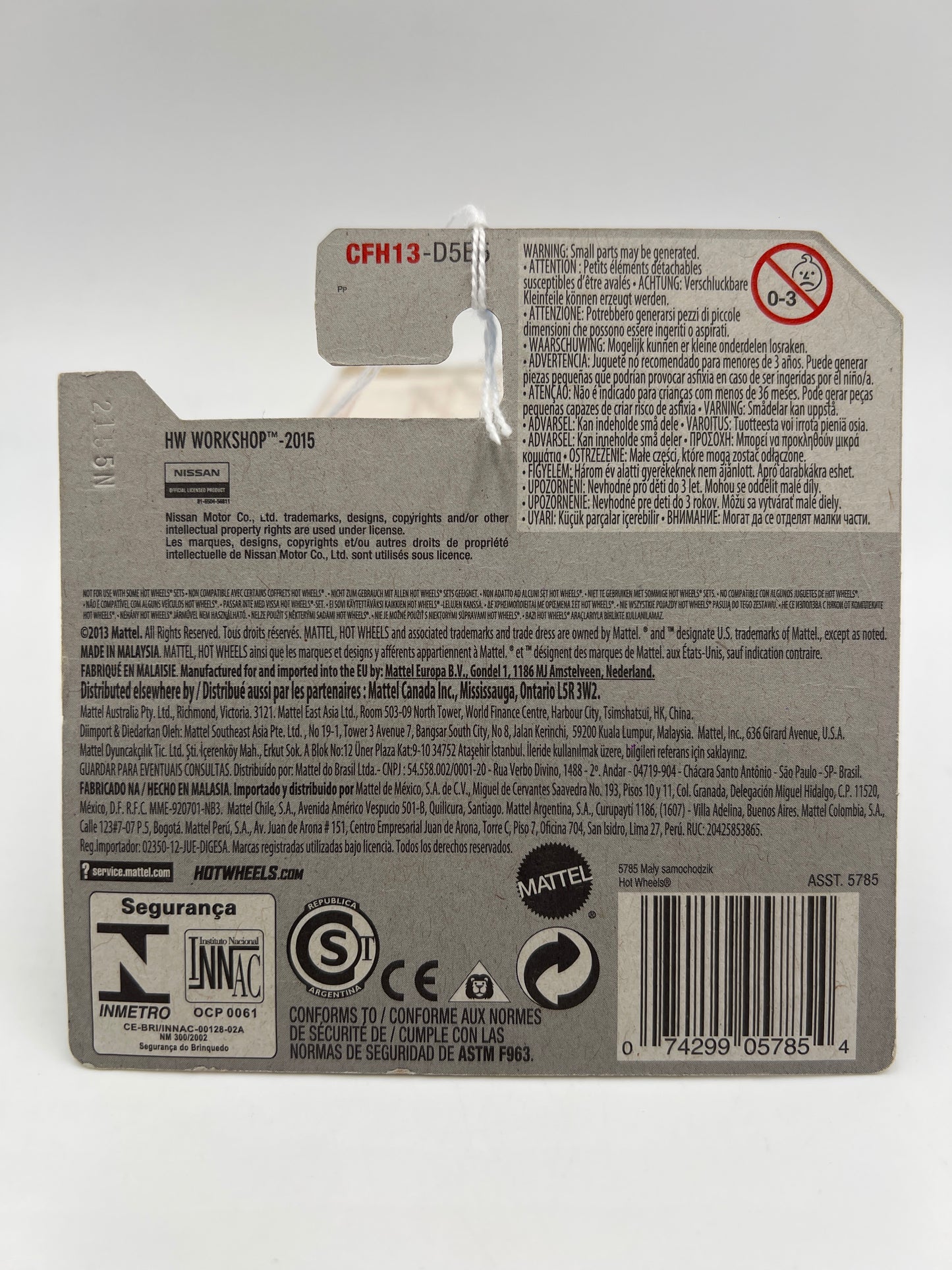 2015 Hot Wheels #205 96 Nissan 180SX Type X Red Short Card 83B