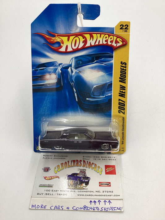 2007 Hot Wheels New Models #22 64 Lincoln Continental Purple 59E