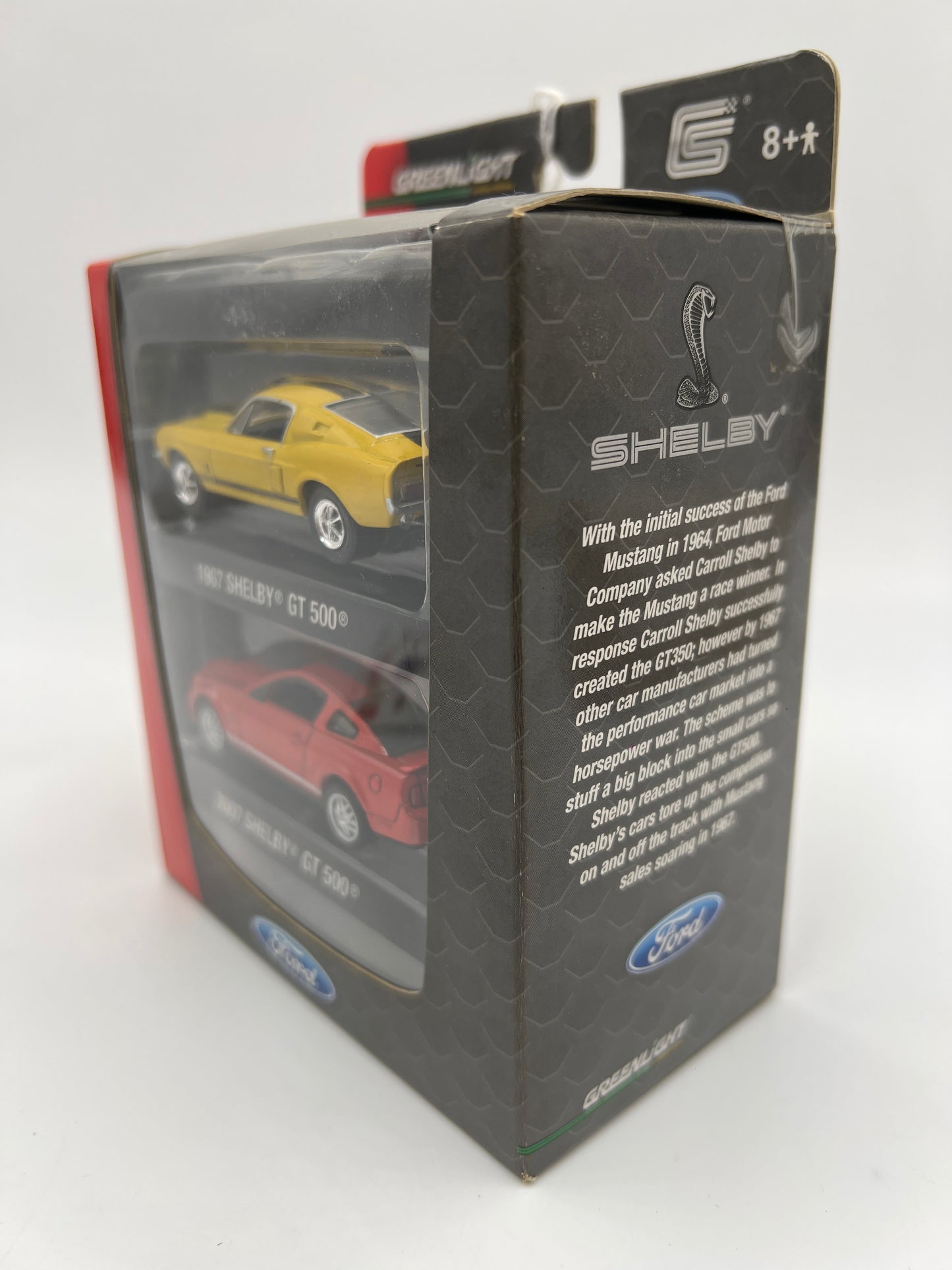 Greenlight Shelby 2 Pack 1/4000 1967 Shelby GT 500 Yellow & 2007 Shelby GT 500 Red SR