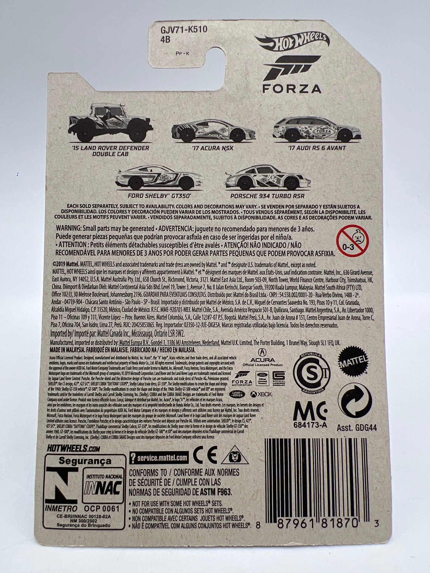 Hot Wheels Forza Motorsport #5 Porsche 934 Turbo RSR White