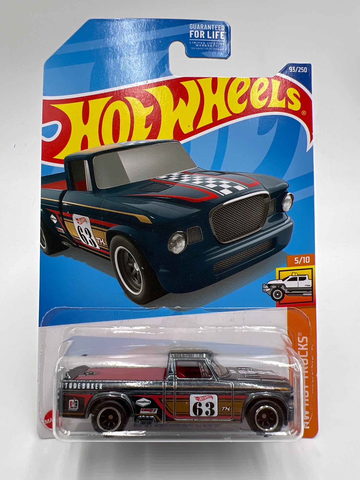 2022 Hot Wheels Super Treasure Hunt #93 63 Studebaker Champ Black W/Protector