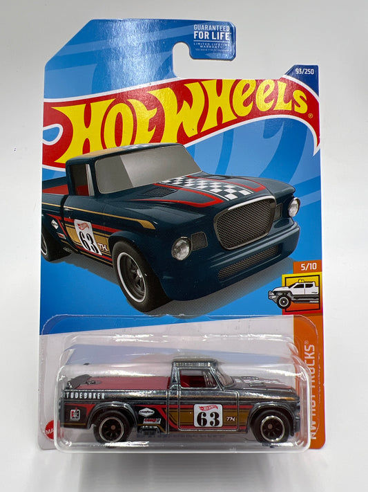 2022 Hot Wheels Super Treasure Hunt #93 63 Studebaker Champ Black W/Protector