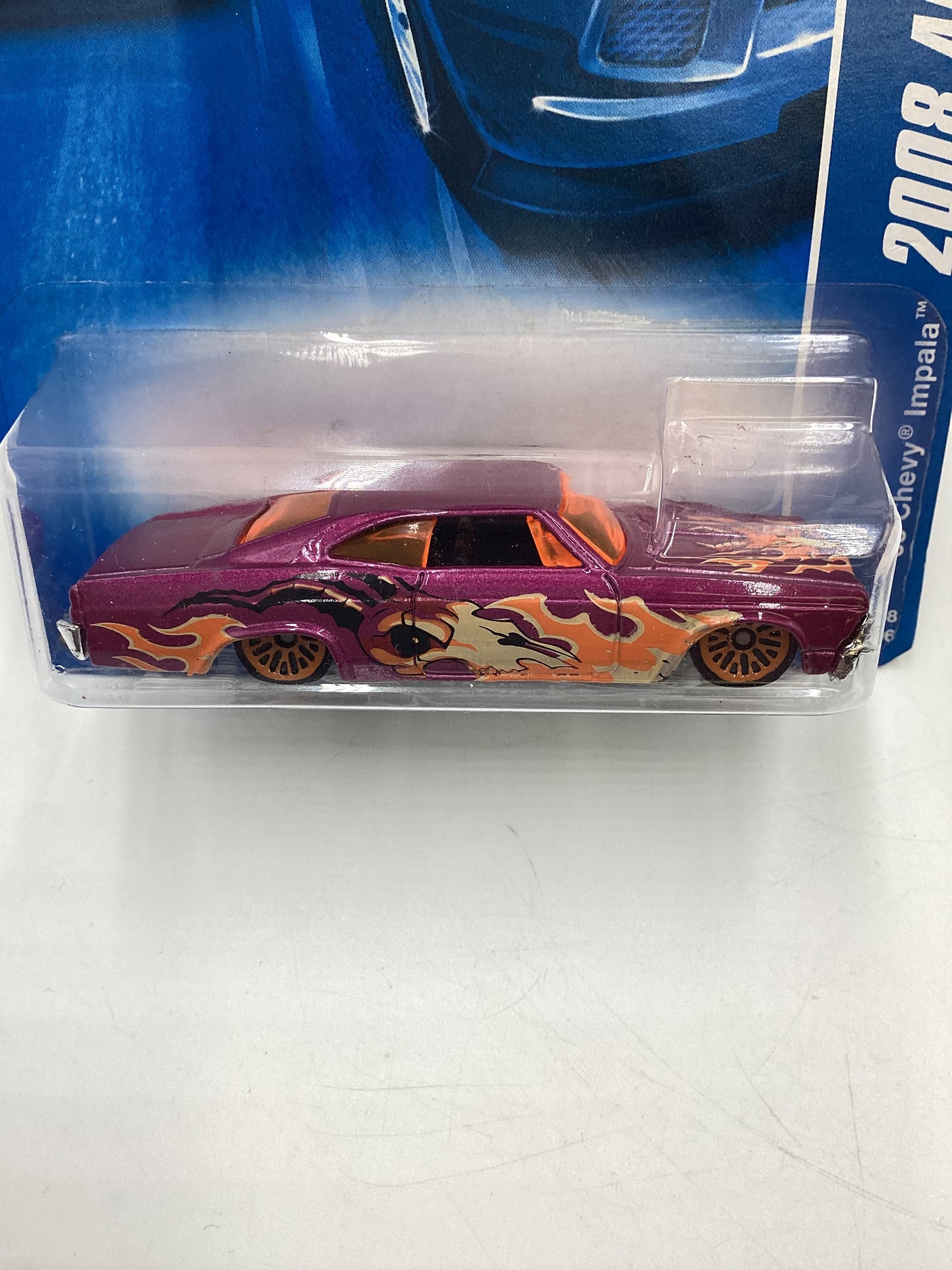 2008 Hot Wheels All Stars #58 65 Chevy Impala Purple Bad J Hook