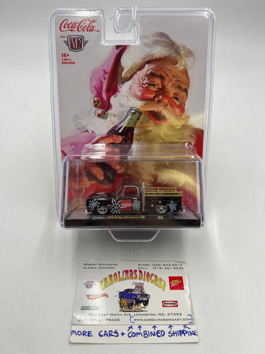 2024 M2 Machines Holiday Coca Cola 1978 Dodge Adventurer 150 Black SK09 201C