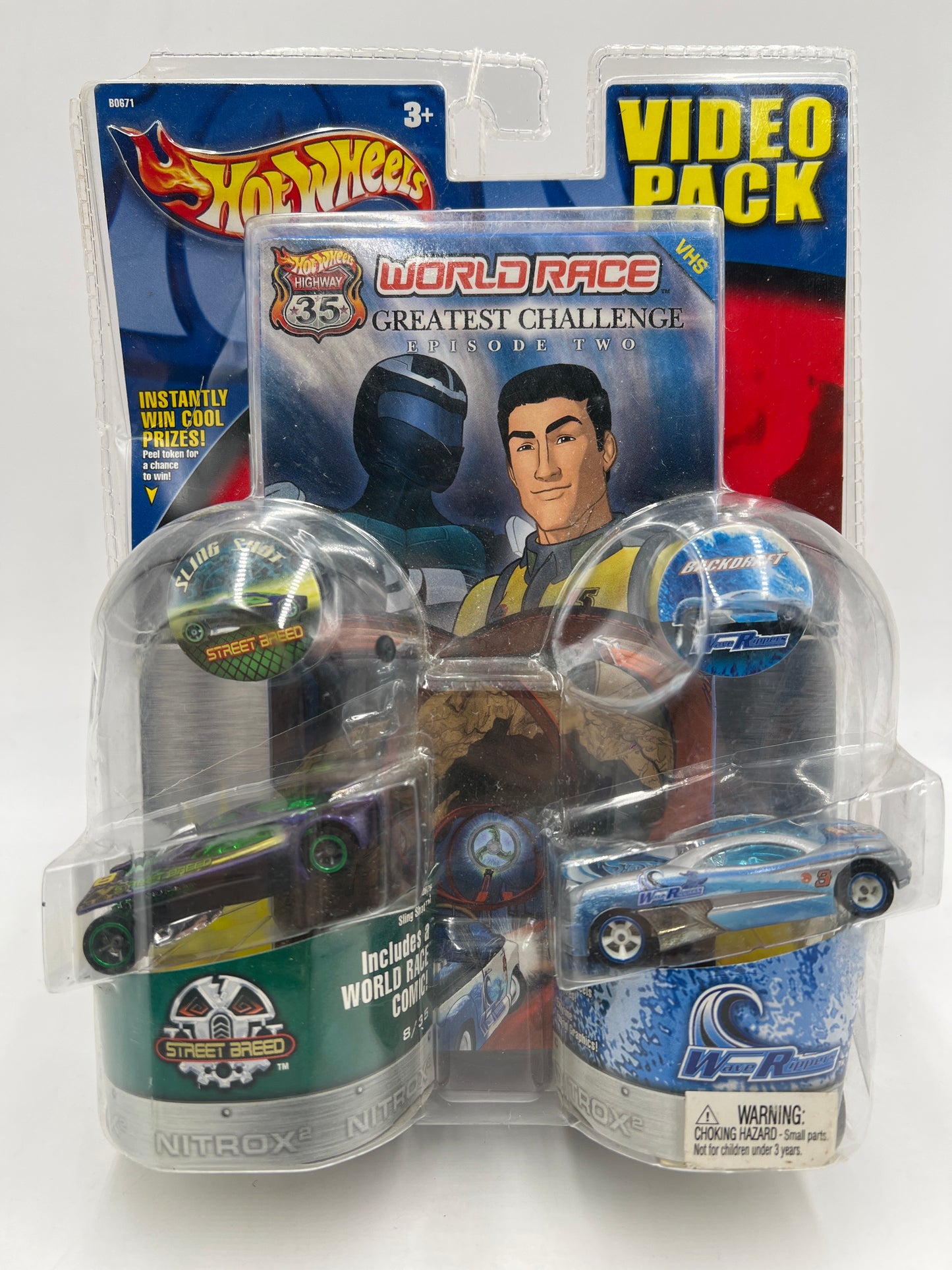 Hot Wheels Highway 35 World Race Video VHS Pack Sling Shot & Backdraft VHTF Bad Package