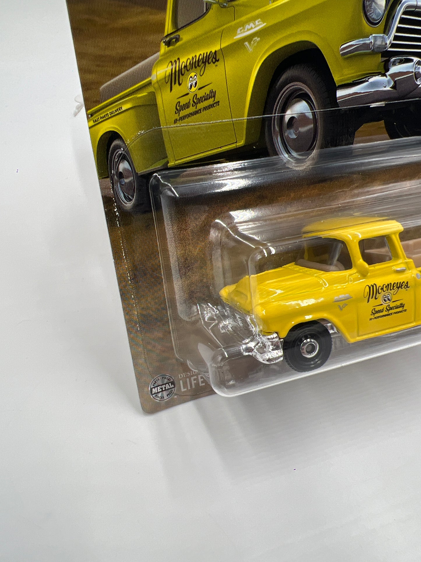 2025 Matchbox Parts Delivery Trucks #2 57 GMC Stepside Yellow Mooneyes 160K