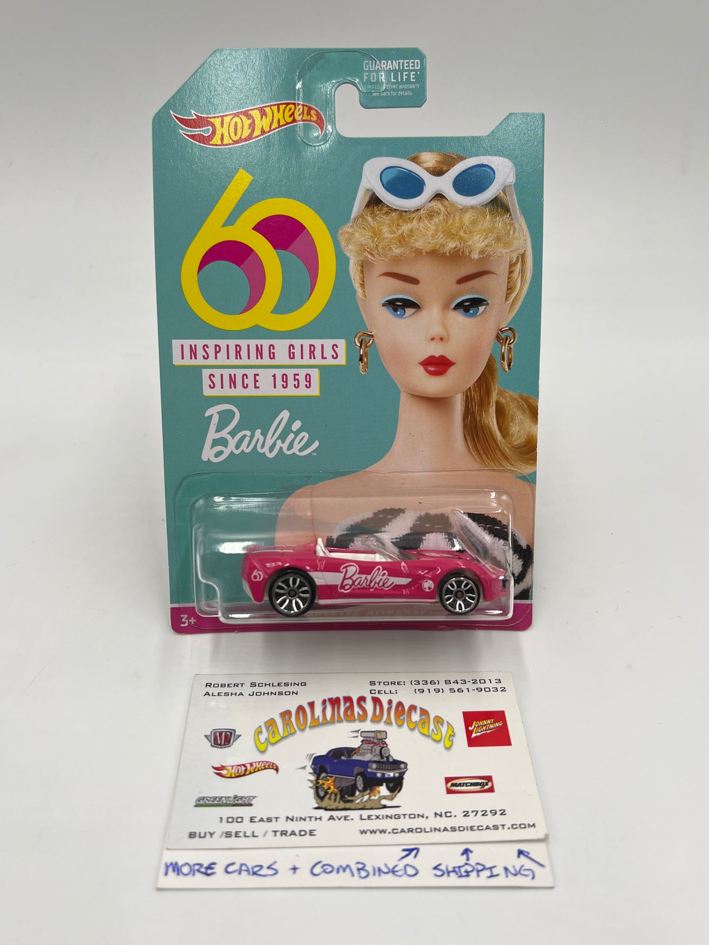 2019 Hot Wheels 60 Years Barbie 14 Corvette Stingray Pink 121A