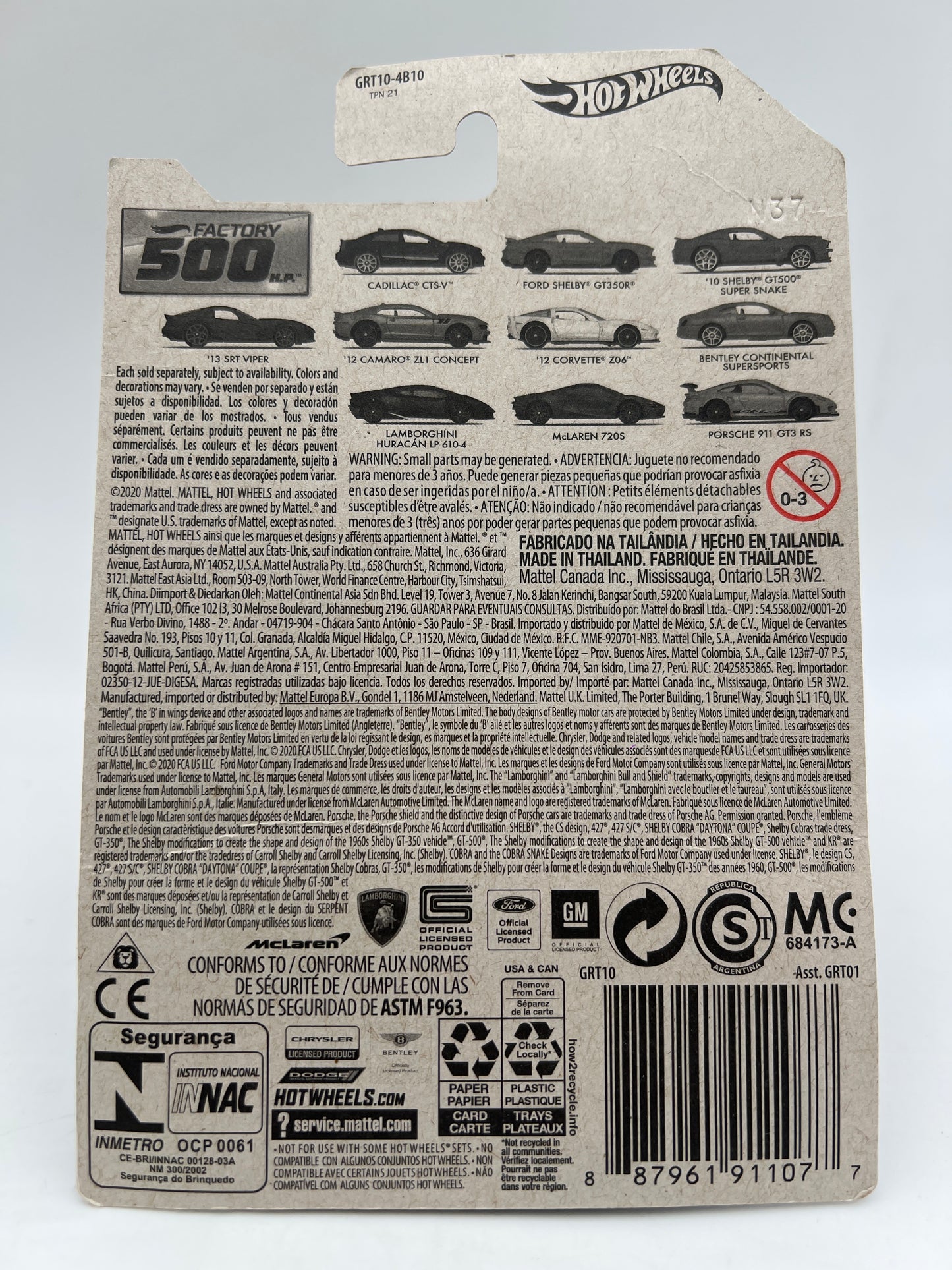 Hot Wheels Factory 500 HP #9 McLaren 720S Blue 167i