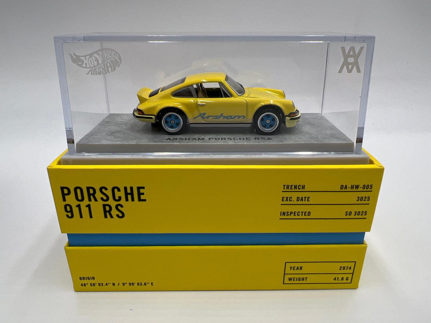 2025 Hot Wheels x Daniel Arsham Creations Exclusive 73 Porsche 911 RS Yellow W/Box