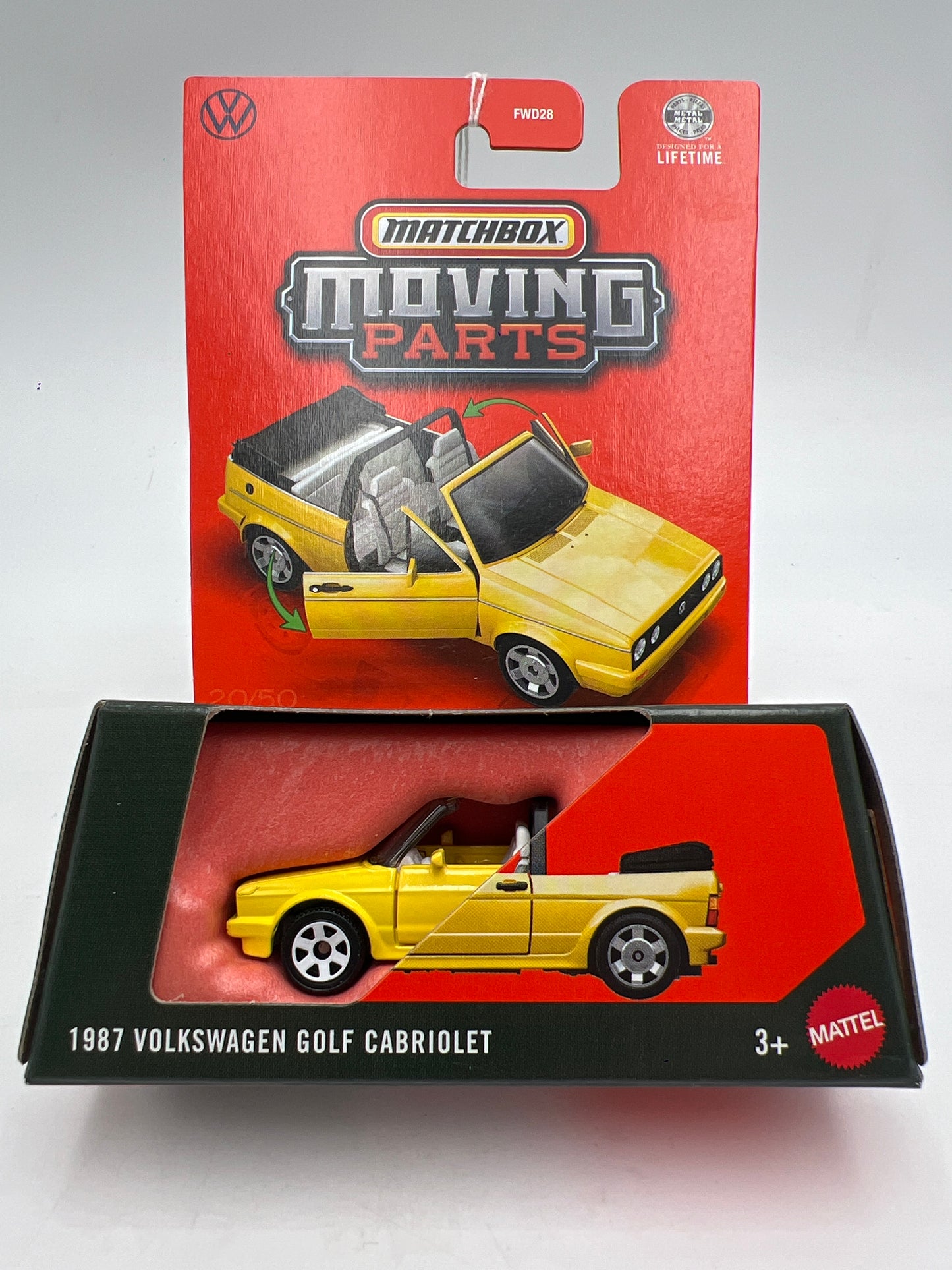 2026 Matchbox Moving Parts #20 1987 Volkswagen Golf Cabriolet Yellow
